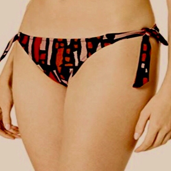 Tribal VOLCOM Swim suit NWT Unique print VOLCOM bikini bottoms side tie adjust - Picture 5 of 8